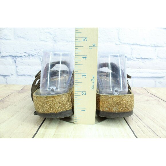 *Birkenstock Florida Brown Leather Slip-on Birko-Flor Sandals Size 10.5 Inches - Picture 7 of 10